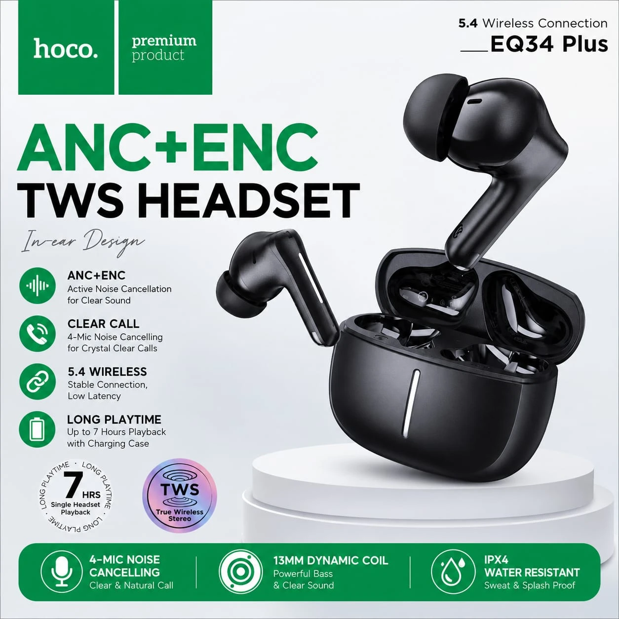 Hoco EQ34 Plus True Wireless Earbuds