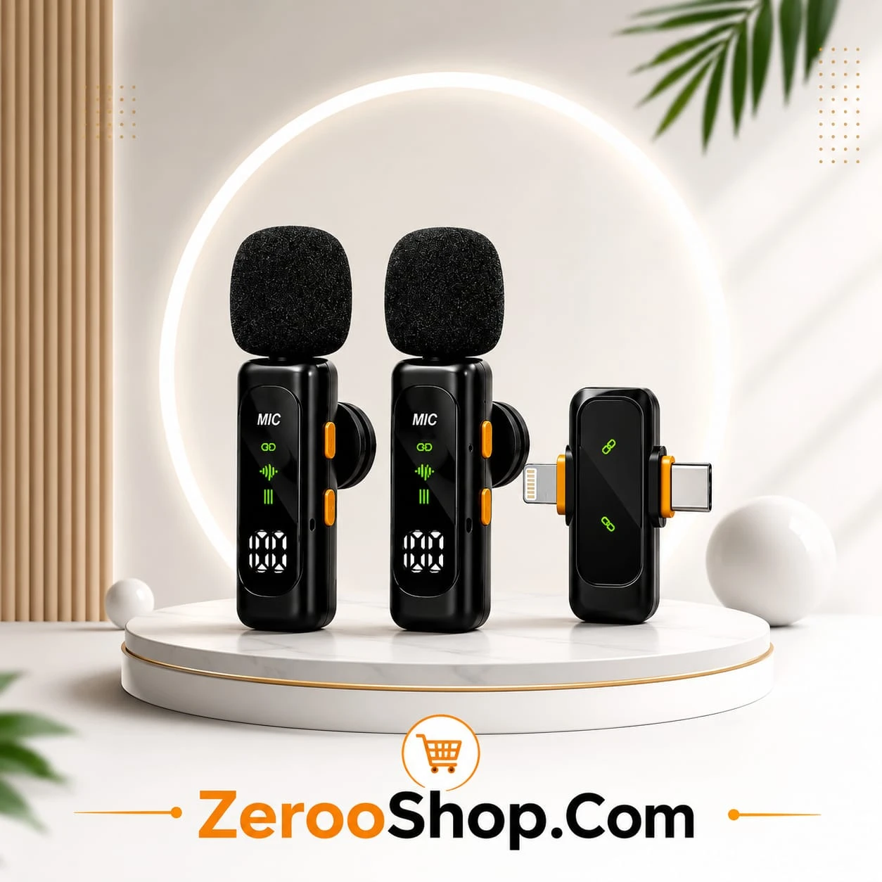 T90 Wireless Lavalier Microphone | Dual Mic for Type-C & iPhone