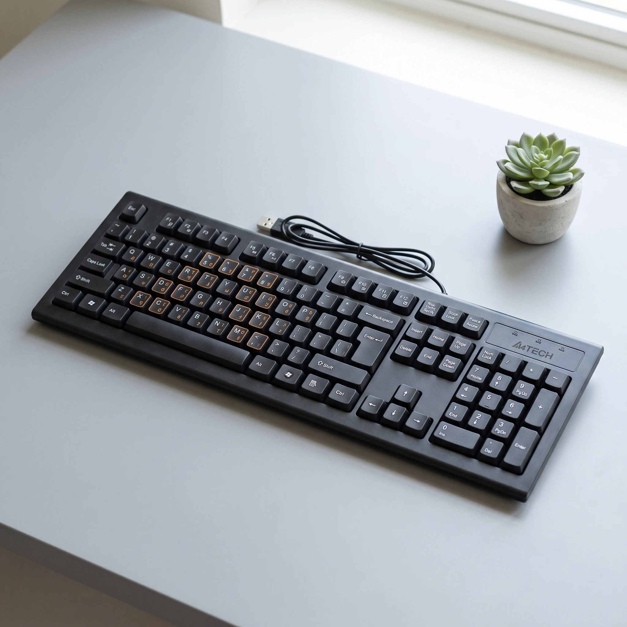 A4Tech KRS-82BD Black Wired Multimedia Keyboard with Bangla